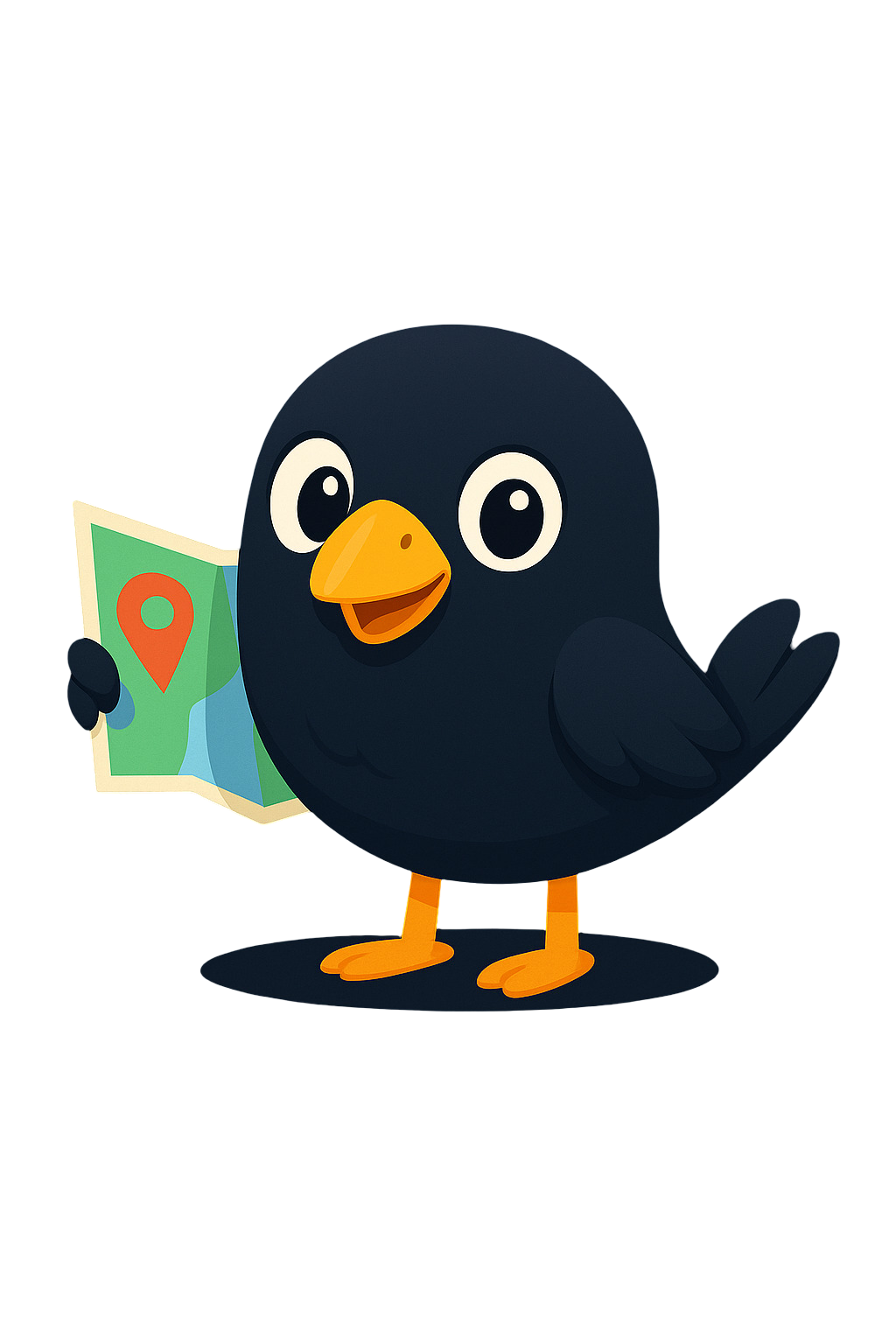 Vicinex bird holding a map