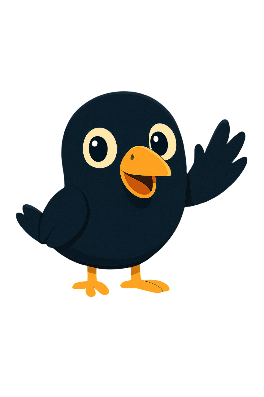 Vicinex bird mascot waving